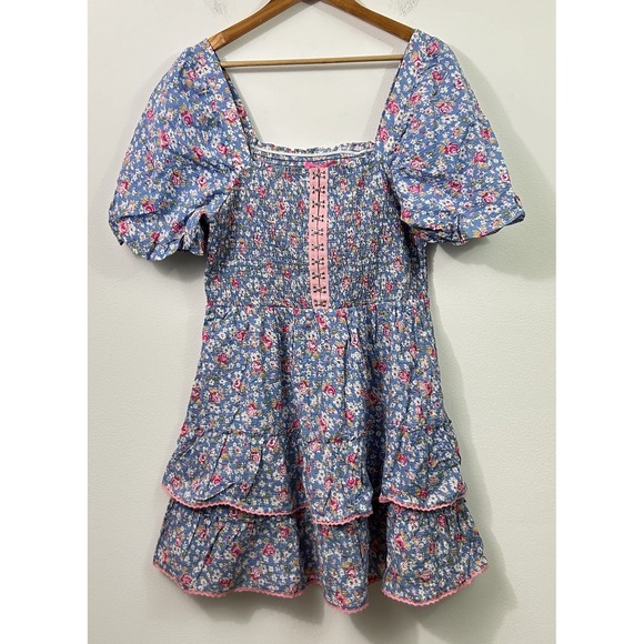 Betsey Johnson Dresses & Skirts - Betsey Johnson Dress Mini Blue Floral Size XL NEW